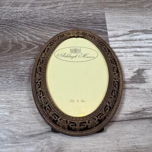 Ashleigh Manor Ornate Oval Picture Frame Bronze Vintage Style Tabletop